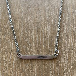 Silver bar necklace